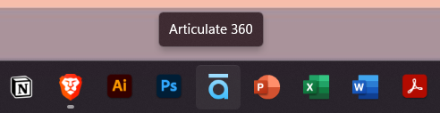 Download and pin Storyline 360 in your Windows taskbar for easier access.