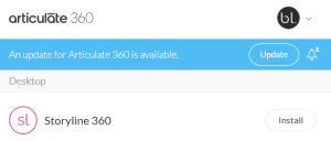 Articulate Storyline 360 Install button.