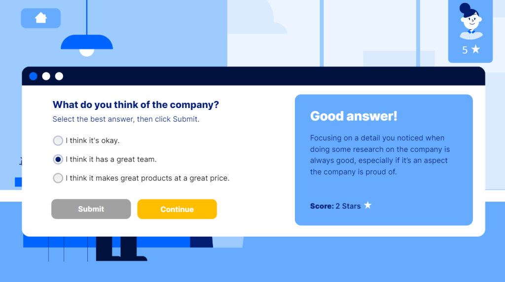 At bylittle, we recommend to provide regular feedback in your gamified Storyline courses